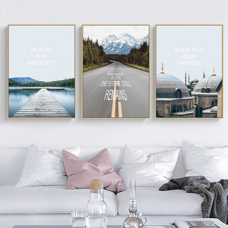 CORX Designs - Natural Scenery Highway Big Mountain Canvas Art - Review