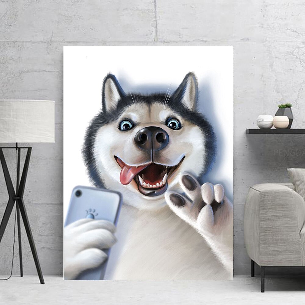 CORX Designs - Cartoon Cute Cats and Dogs Canvas Art - Review