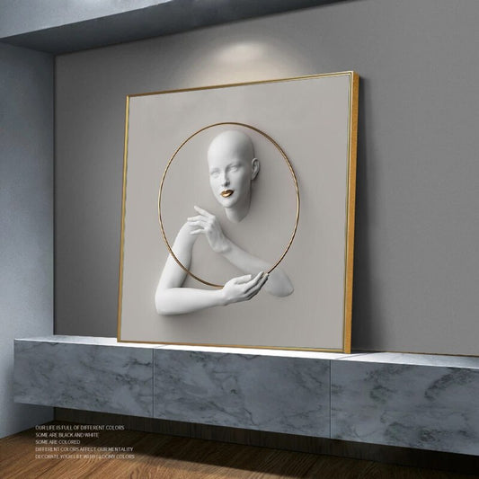 CORX Designs - Woman Sculpture Gold and White Canvas Art - Review