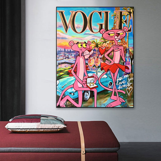 CORX Designs - Graffiti Pink Panther Lovers Canvas Art - Review