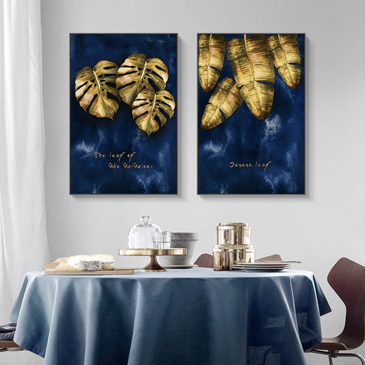 CORX Designs - Blue Gold Leaf Canvas Art - Review