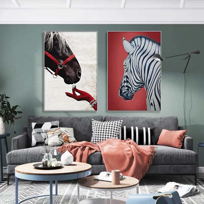 CORX Designs - Zebra Horse Red Glove Ring Canvas Art - Review