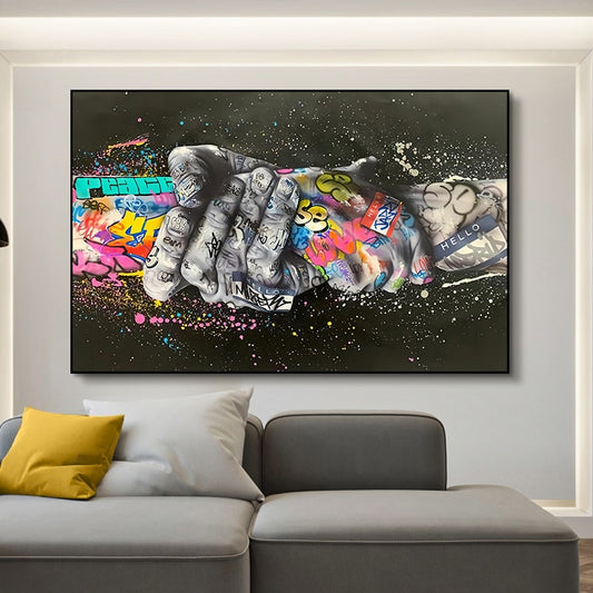 CORX Designs - Hands Hold Tight Street Graffiti Art Canvas - Review
