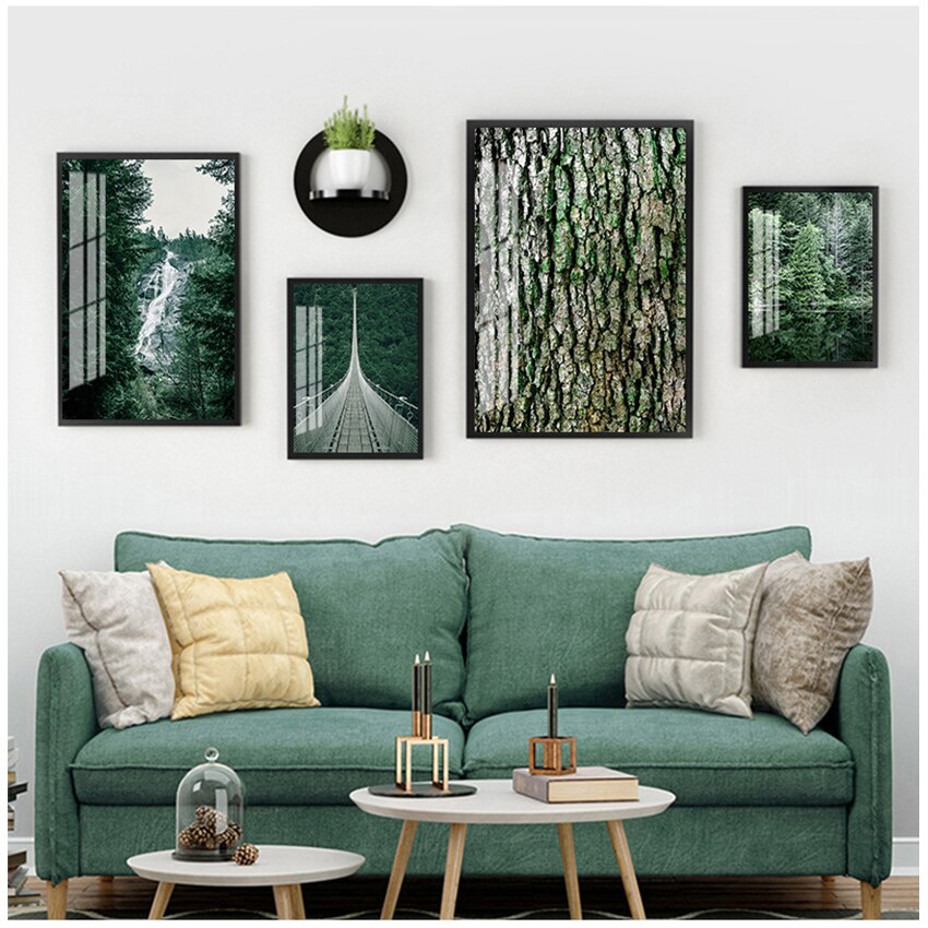 CORX Designs - Forest Waterfall Bridge Landscape Canvas Art - Review