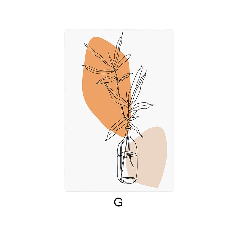 CORX Designs - Nordic Simple Line Drawing Woman Flower Canvas Art - Review