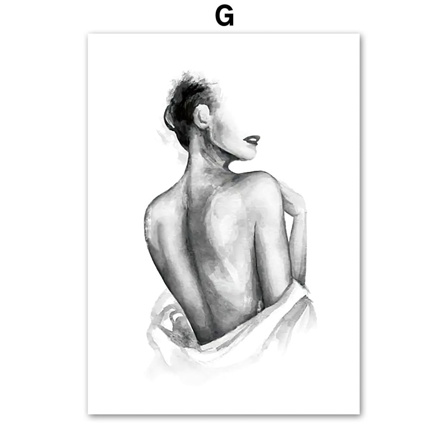 CORX Designs - Black White Sketch Girl Lover Line Canvas Art - Review
