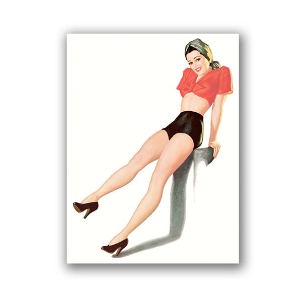 CORX Designs - Vintage Pin Up Girl Sexy Women Canvas Art - Review