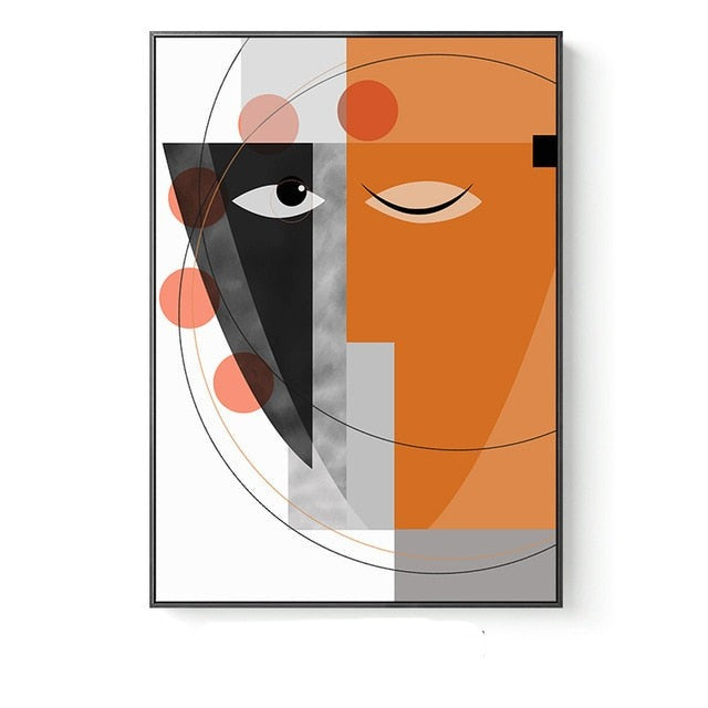 CORX Designs - Abstract Geometric Figure Face Canvas Art - Review