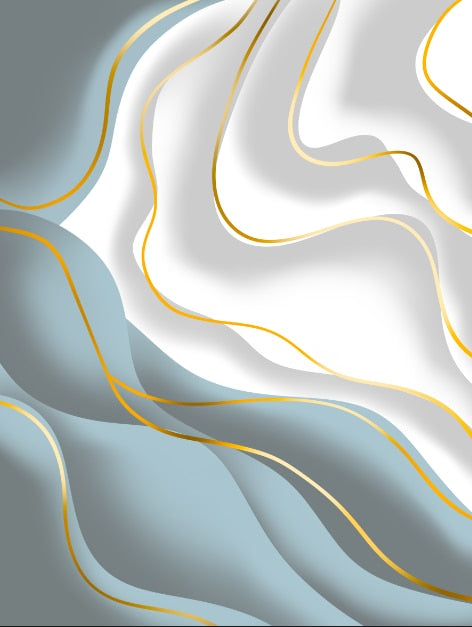 CORX Designs - Abstract White Golden Streamline Canvas Art - Review