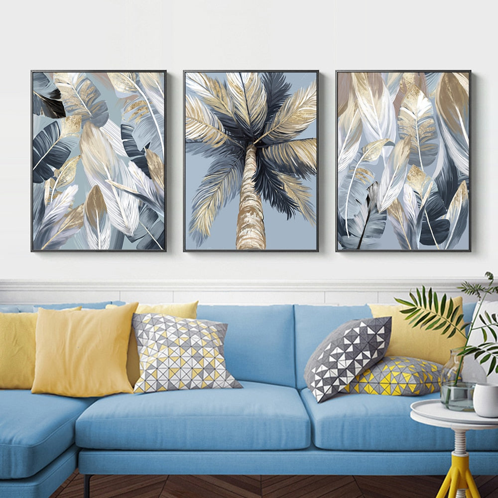 CORX Designs - Gold Tropical Tree Palm Leaves Canvas Art - Review