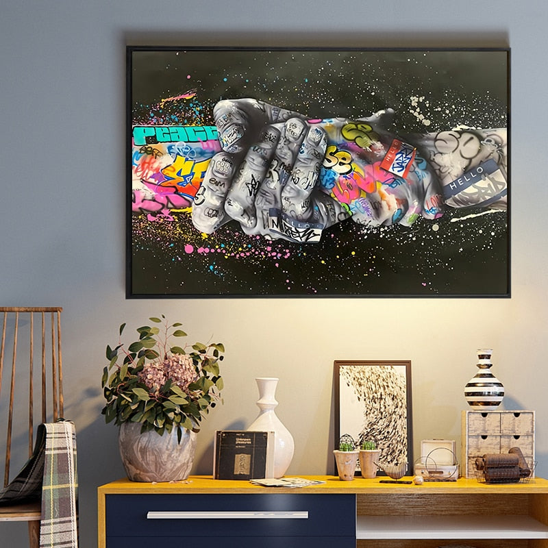 CORX Designs - Hands Hold Tight Street Graffiti Art Canvas - Review