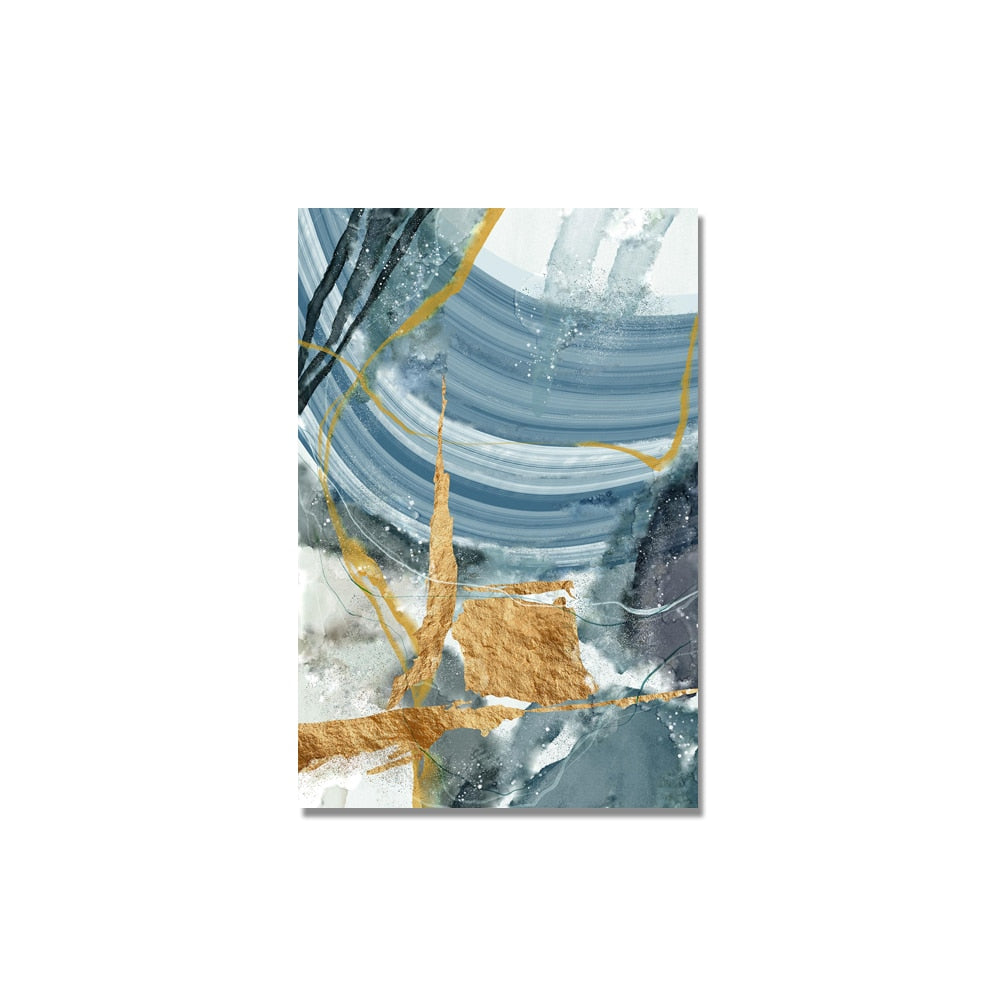 CORX Designs - Blue Gold Marble Canvas Art - Review