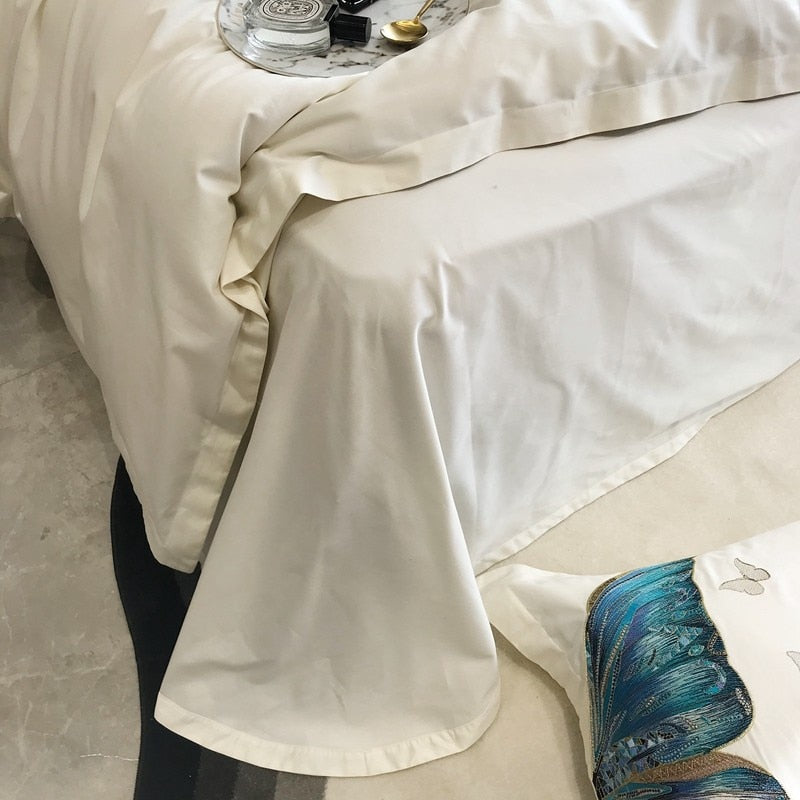 CORX Designs - White Butterfly Egyptian Cotton Duvet Cover Bedding Set - Review