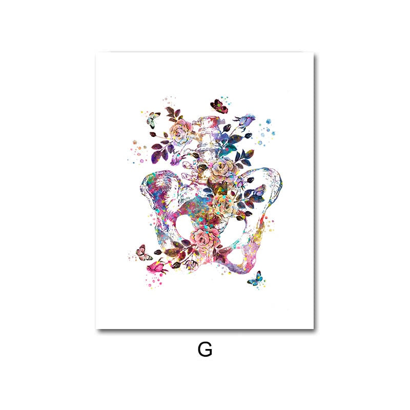 CORX Designs - Colorful Flower Human Body Anatomy Canvas Art - Review