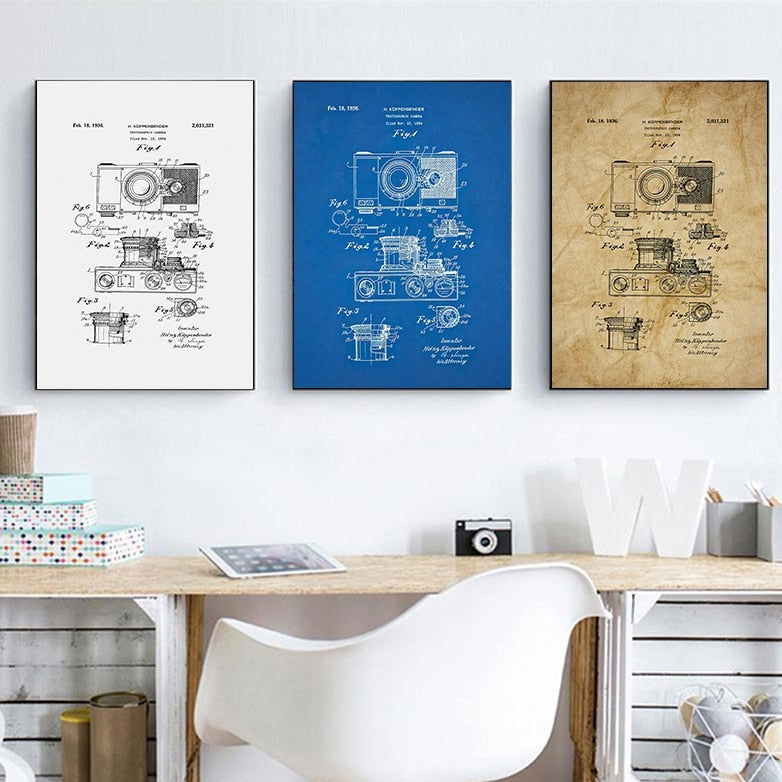 CORX Designs - Camera Patent Blueprint Canvas Art - Review