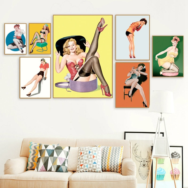 CORX Designs - Vintage Pin Up Girl Sexy Women Canvas Art - Review