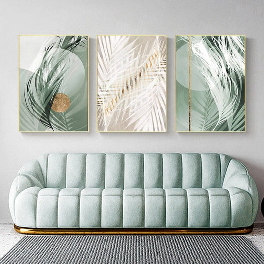 CORX Designs - Green Gold Leaf Canvas Art - Review