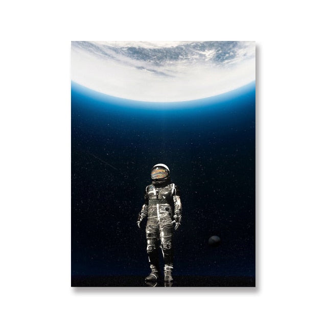CORX Designs - Astronaut In Space Looking Down On The Earth Canvas Art - Review