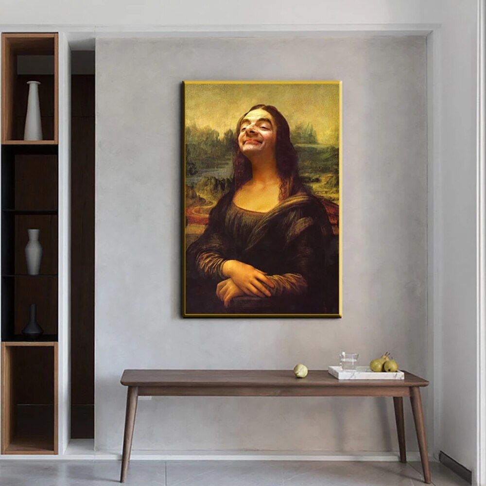 CORX Designs - Funny Mona Lisa Mr Bean Portrait Canvas Art - Review