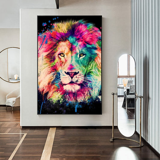 CORX Designs - Colorful Lion Wall Art Canvas - Review