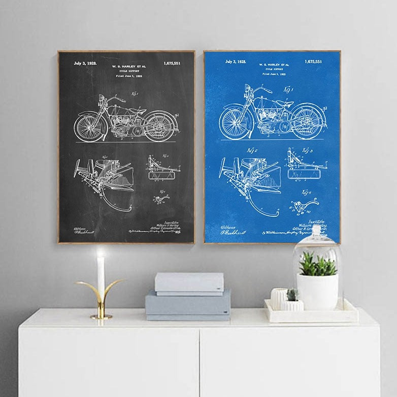 CORX Designs - Motorcycle Patent Blueprint Canvas Art - Review