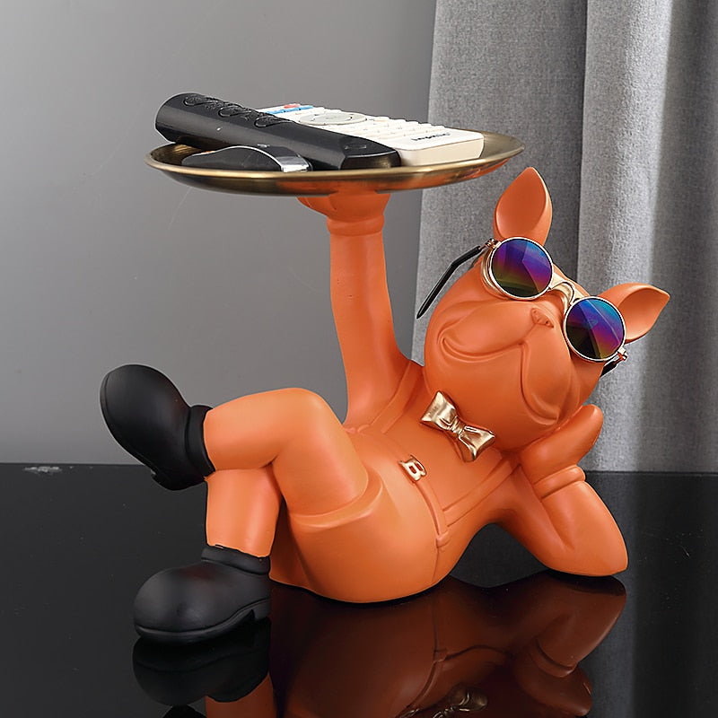 CORX Designs - Lying Bulldog Singe Tray Statue - Review