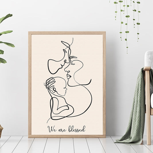 CORX Designs - Mum Dad Baby Child Line Canvas Art - Review