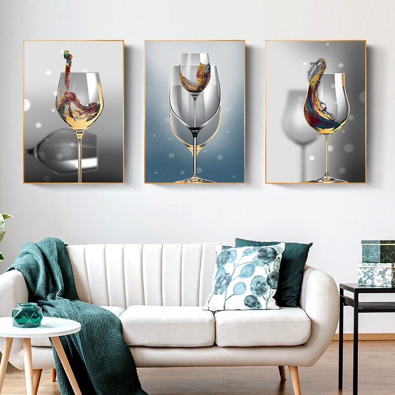 CORX Designs - Wine Glass Gold Canvas Art - Review