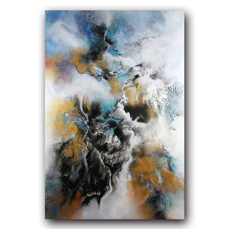 CORX Designs - Blue Floral Red Marble Canvas Art - Review