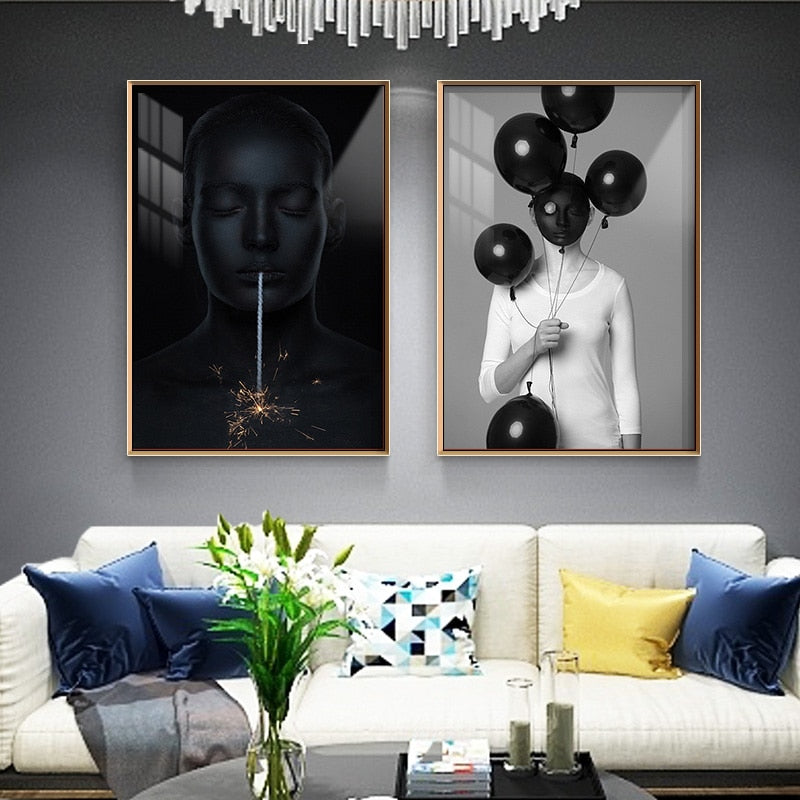 CORX Designs - Black and White Balloon Fashion Canvas Art - Review