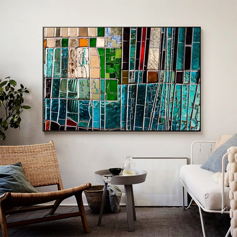 CORX Designs - Abstract Mosaic Porcelain Canvas Art - Review