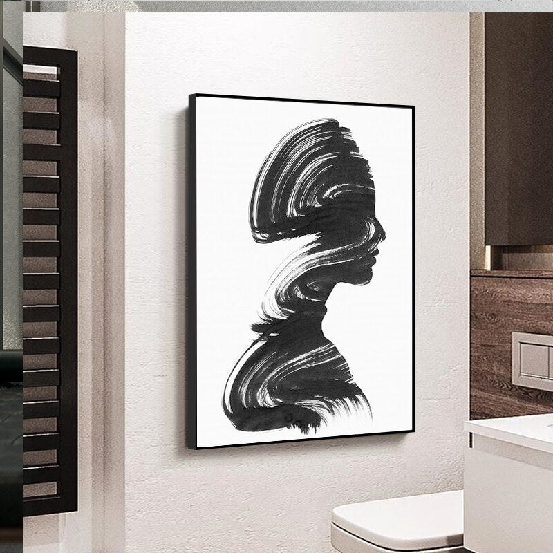 CORX Designs - Abstract Black and White Sexy Woman Sketch Canvas Art - Review