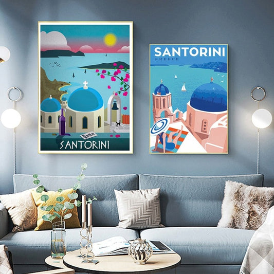 CORX Designs - Greece Santorini Island Art Canvas - Review