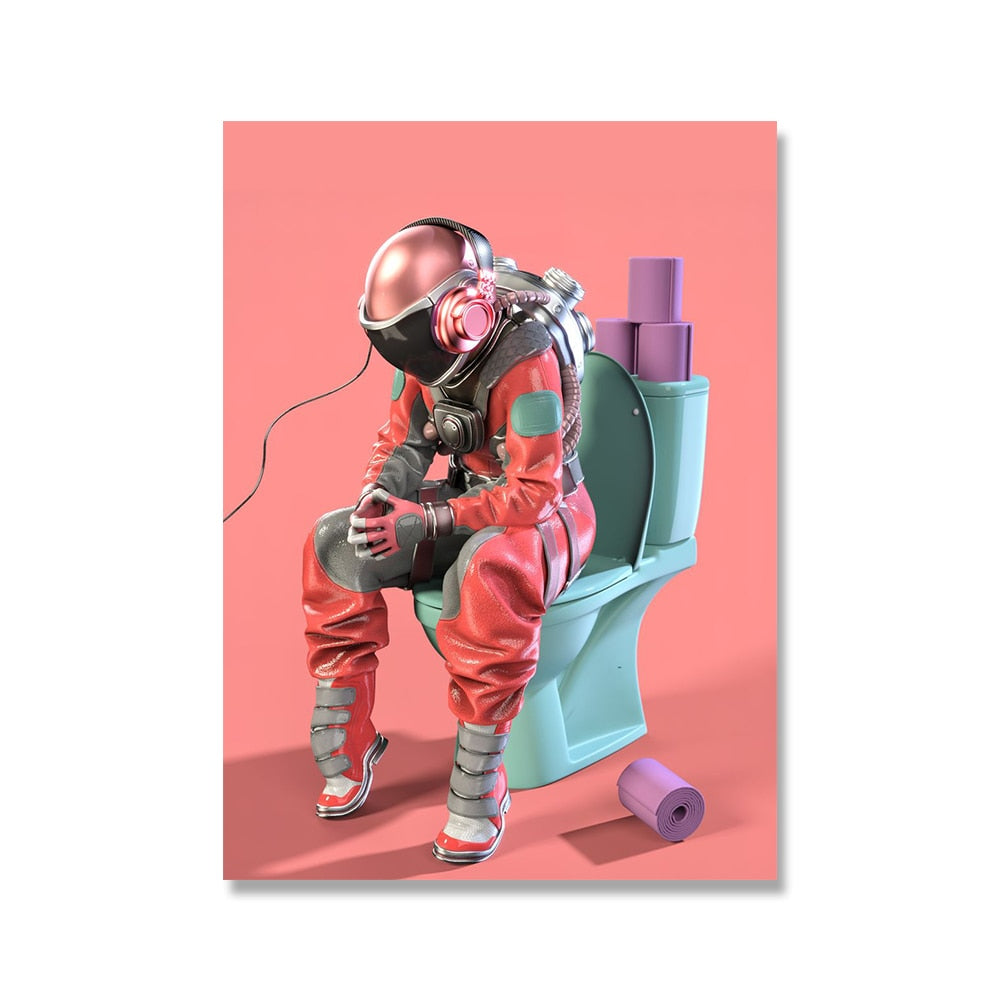 CORX Designs - Astronaut in the Toilet Canvas Art - Review