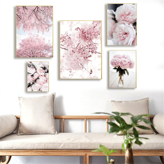 CORX Designs - Pink Rose Peony Cherry Blossoms Canvas Art - Review