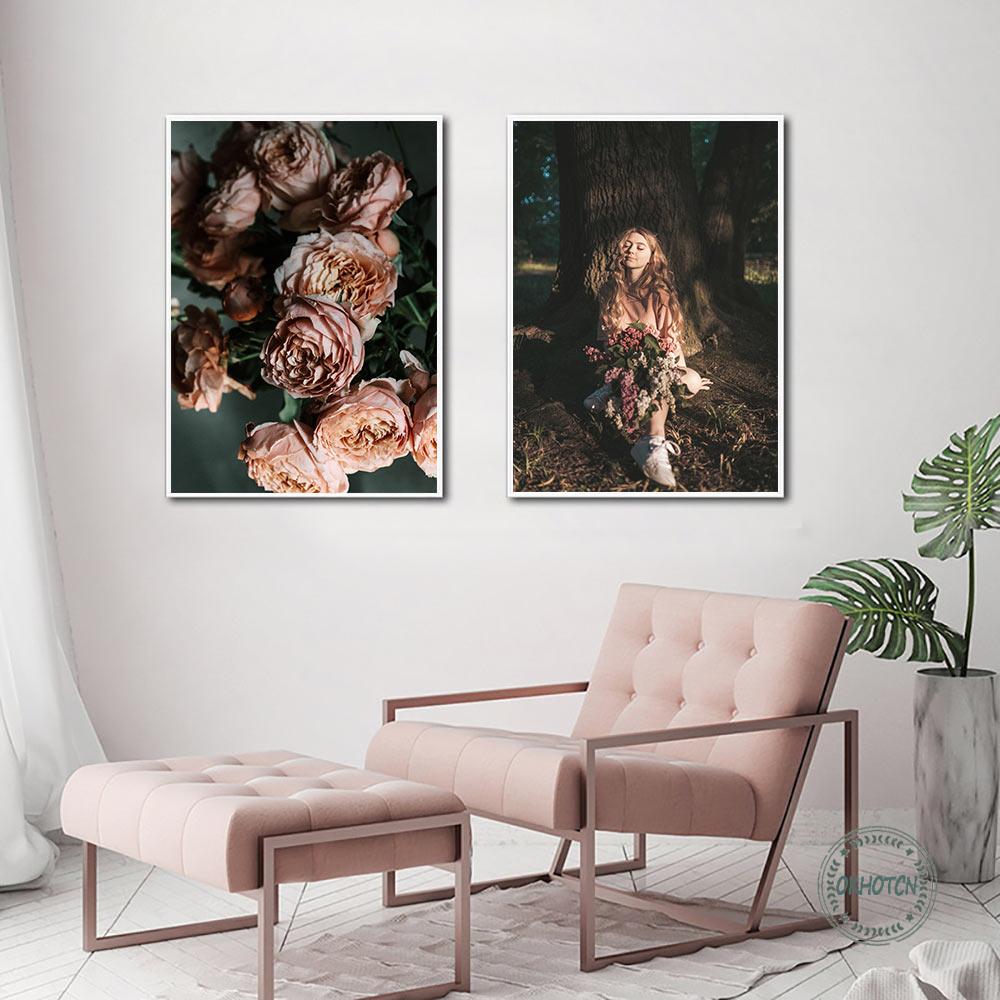 CORX Designs - Dark Pink Rose Flower Little Girl Canvas Art - Review