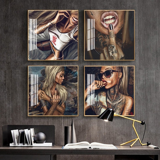 CORX Designs - Cool Sexy Tattoo Girl Canvas Art - Review