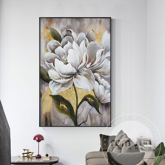 CORX Designs - White Flowers and Blue Butterfly Painting Canvas Art - Review