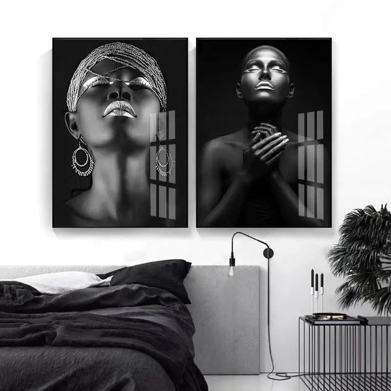 CORX Designs - African Woman Fashion Gold And Silver Canvas Art - Review