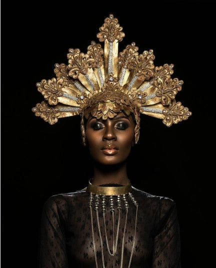 CORX Designs - African Woman Fashion Gold And Silver Canvas Art - Review