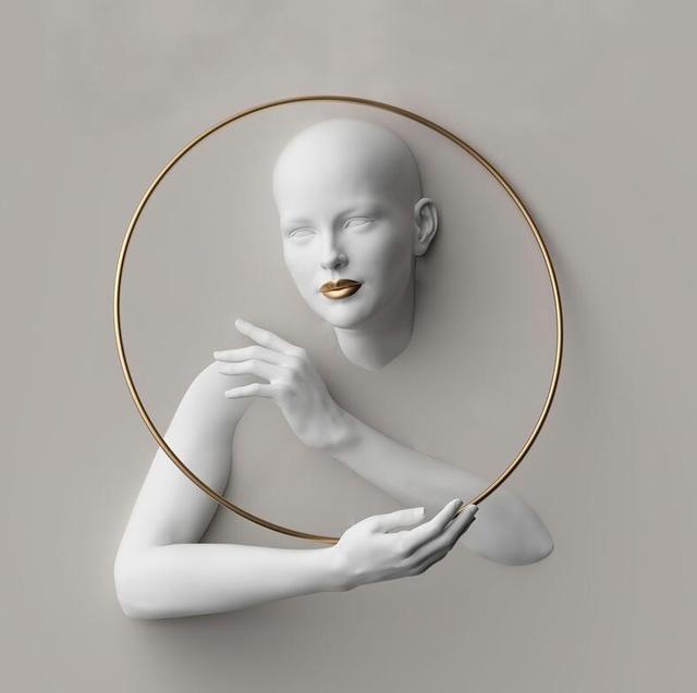 CORX Designs - Woman Sculpture Gold and White Canvas Art - Review