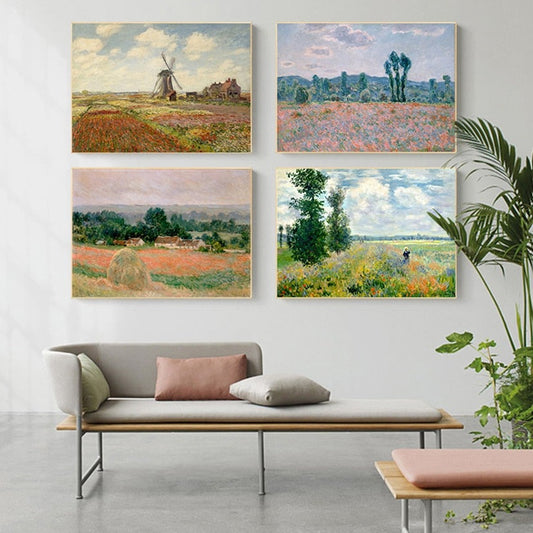 CORX Designs - Claude Monet Poplars Poppy Fields Canvas Art - Review
