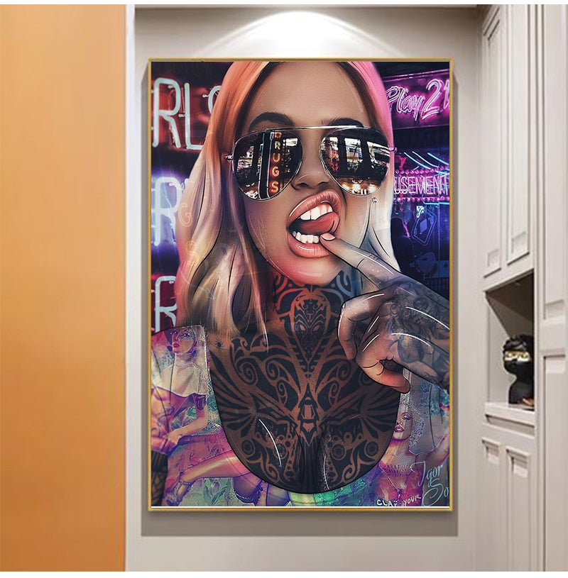 CORX Designs - Graffiti Tattoo Bad Girl Wall Art Canvas - Review