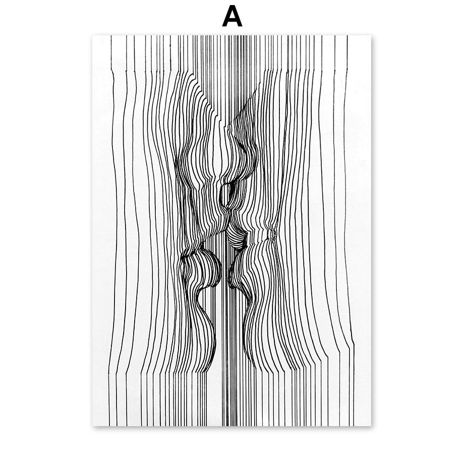 CORX Designs - Black and White Line Sexy Woman Canvas Art - Review