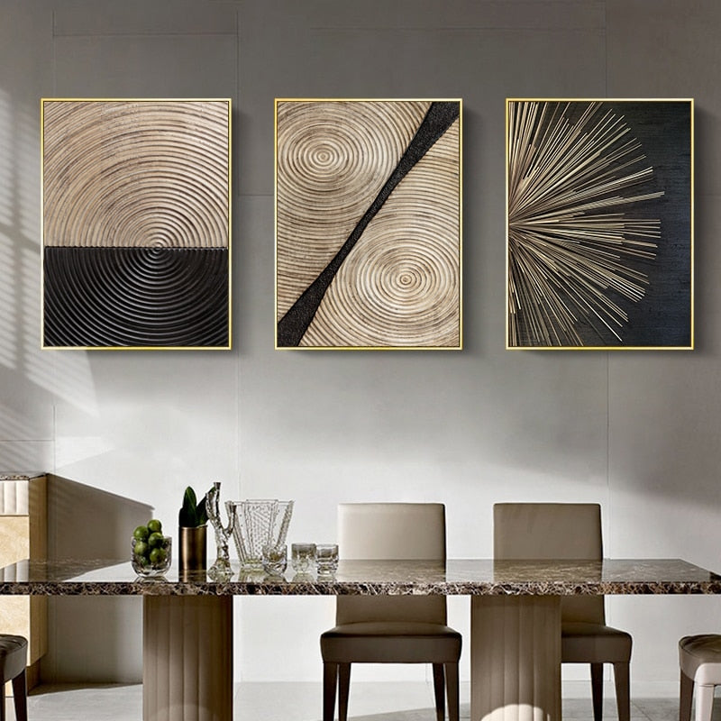 CORX Designs - Retro Black Gold Wood Art Canvas - Review