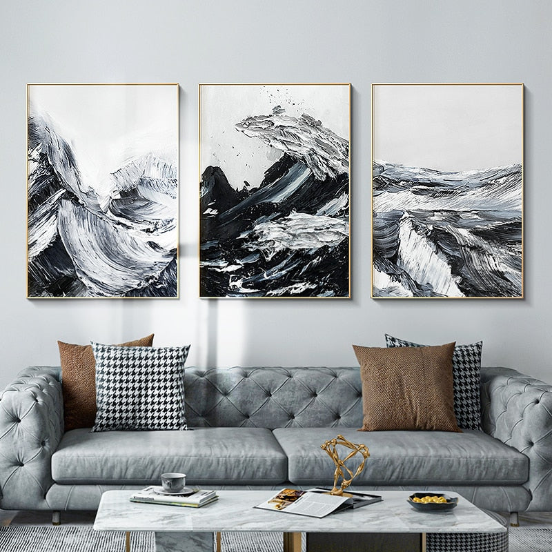 CORX Designs - Sea Wave Abstract Painting Canvas Art - Review