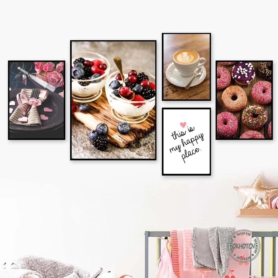 CORX Designs - Chocolate Coated Doughnut Coffee Fruit Yoghurt Canvas Art - Review