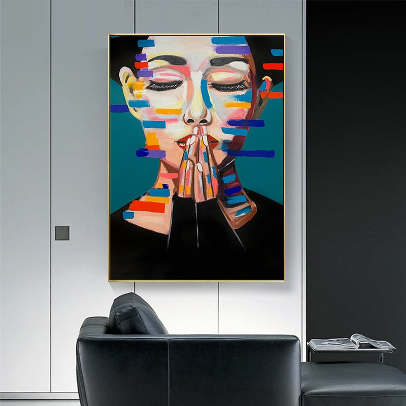 CORX Designs - Colorful Praying Figure Art Canvas - Review