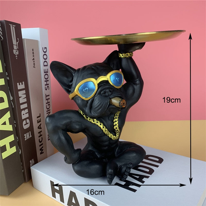 CORX Designs - Lying Bulldog Singe Tray Statue - Review