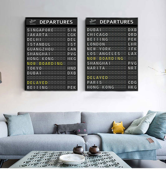 CORX Designs - Airport Departure Board Canvas Art - Review